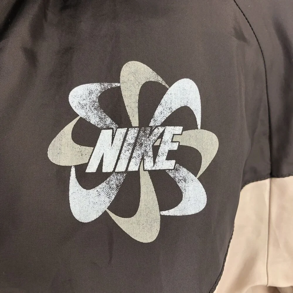 Nike Track & Field Pinwheel Windrunner Brown Full Zip Hooded Jacket Medium